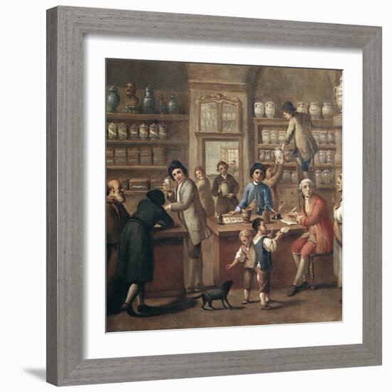 Italian Apothecary, 18th Century-Science Photo Library-Framed Premium Photographic Print