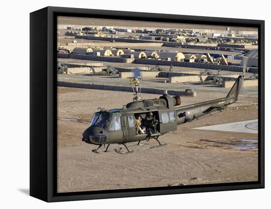 Italian Army AB-205MEP Utility Helicopter in Flight over Shindand, Afghanistan-Stocktrek Images-Framed Premier Image Canvas