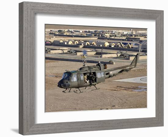 Italian Army AB-205MEP Utility Helicopter in Flight over Shindand, Afghanistan-Stocktrek Images-Framed Photographic Print