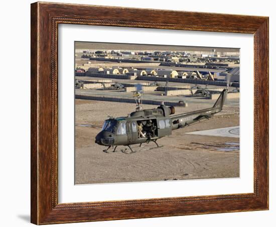 Italian Army AB-205MEP Utility Helicopter in Flight over Shindand, Afghanistan-Stocktrek Images-Framed Photographic Print