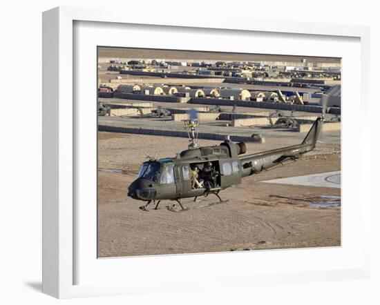 Italian Army AB-205MEP Utility Helicopter in Flight over Shindand, Afghanistan-Stocktrek Images-Framed Photographic Print