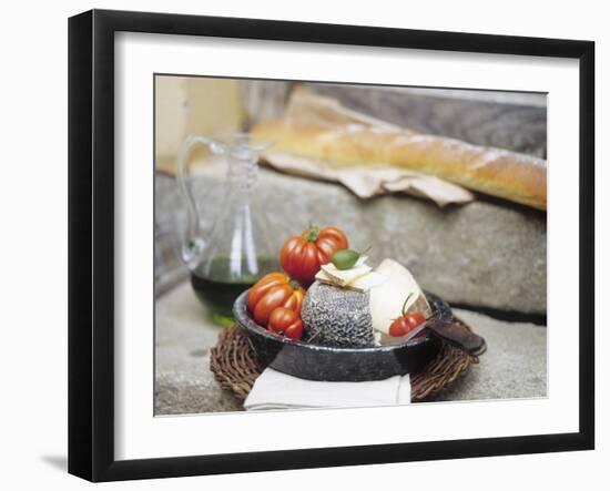 Italian Cheese, Tomatoes, Olive Oil and White Bread-Eising Studio - Food Photo and Video-Framed Photographic Print