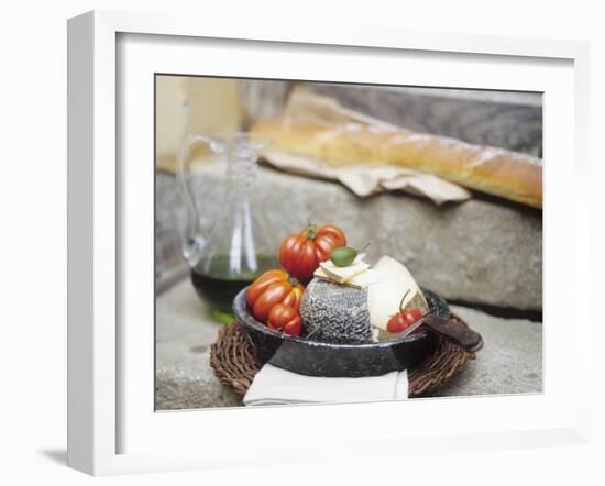 Italian Cheese, Tomatoes, Olive Oil and White Bread-Eising Studio - Food Photo and Video-Framed Photographic Print