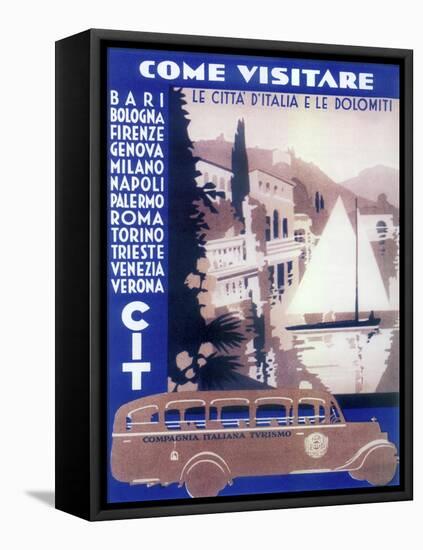 Italian Cities-Vintage Apple Collection-Framed Premier Image Canvas