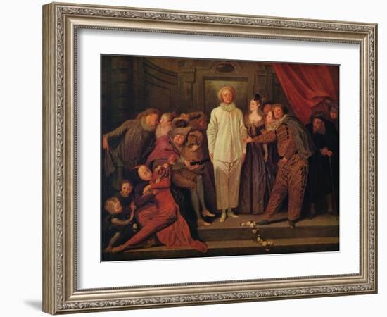 'Italian Comedians', c1720-Jean-Antoine Watteau-Framed Giclee Print