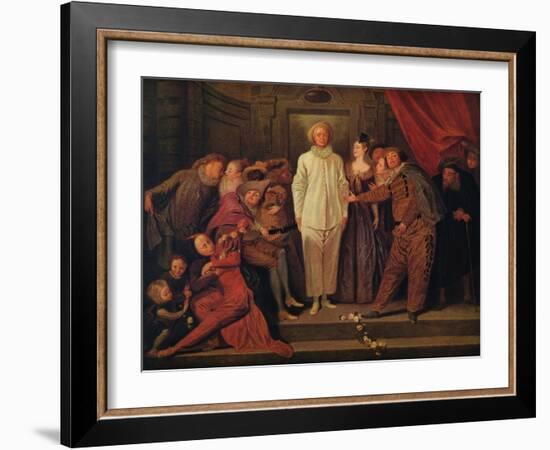 'Italian Comedians', c1720-Jean-Antoine Watteau-Framed Giclee Print