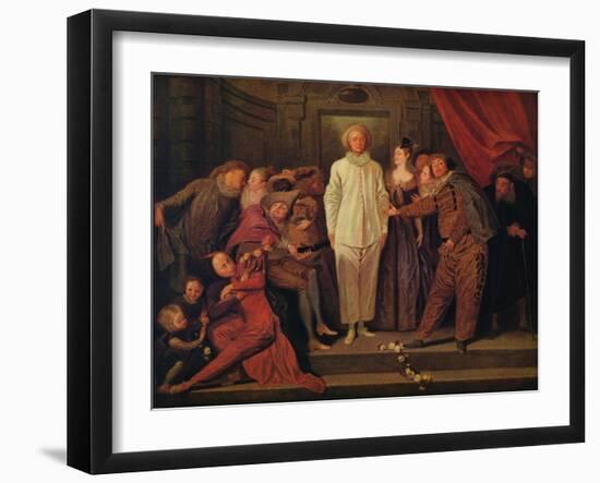 'Italian Comedians', c1720-Jean-Antoine Watteau-Framed Giclee Print