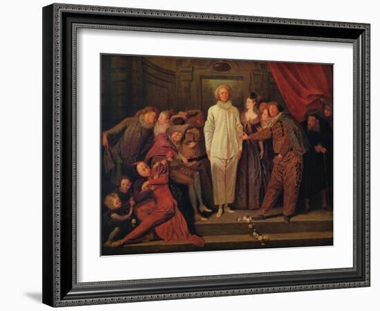 'Italian Comedians', c1720-Jean-Antoine Watteau-Framed Giclee Print