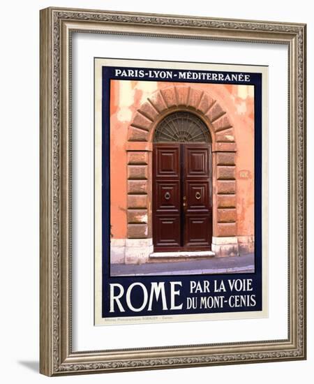 Italian Door, Roma Italy 5-Anna Siena-Framed Giclee Print