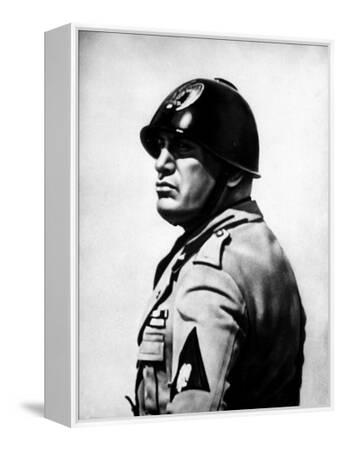 'Italian Fascist Dictator Benito Mussolini Wearing Military Uniform and  Helmet' Premium Photographic Print | Art.com