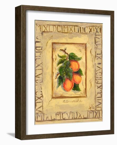 Italian Fruit Apricots-Marilyn Dunlap-Framed Art Print