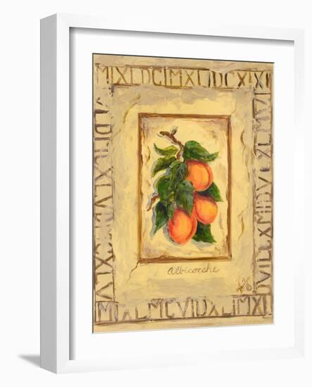 Italian Fruit Apricots-Marilyn Dunlap-Framed Art Print