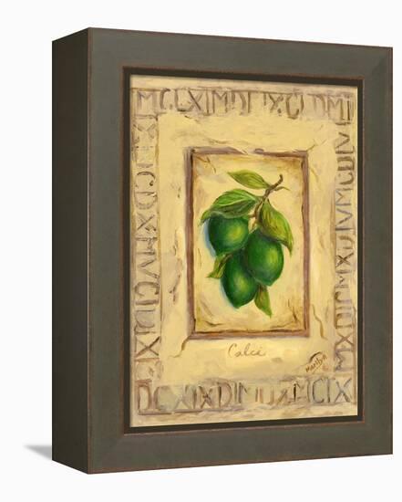 Italian Fruit Limes-Marilyn Dunlap-Framed Stretched Canvas