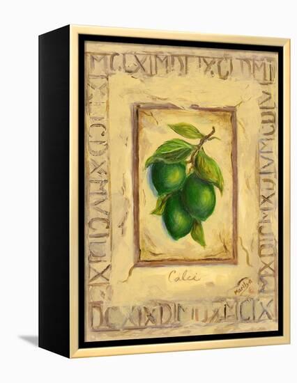 Italian Fruit Limes-Marilyn Dunlap-Framed Stretched Canvas