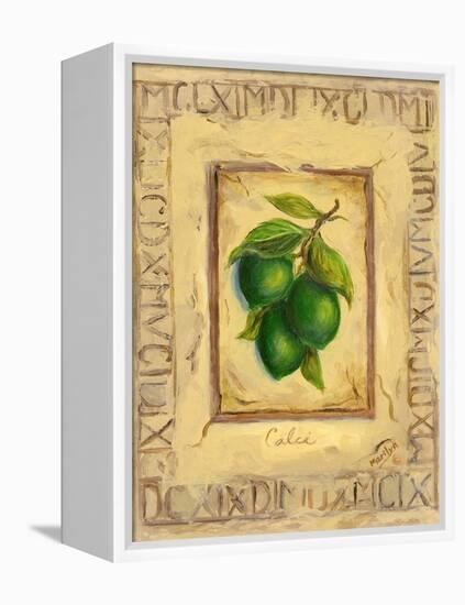 Italian Fruit Limes-Marilyn Dunlap-Framed Stretched Canvas