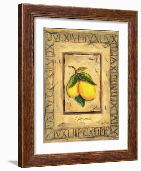 Italian Fruits Lemons-Marilyn Dunlap-Framed Art Print