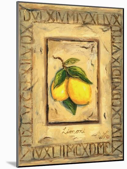 Italian Fruits Lemons-Marilyn Dunlap-Mounted Art Print
