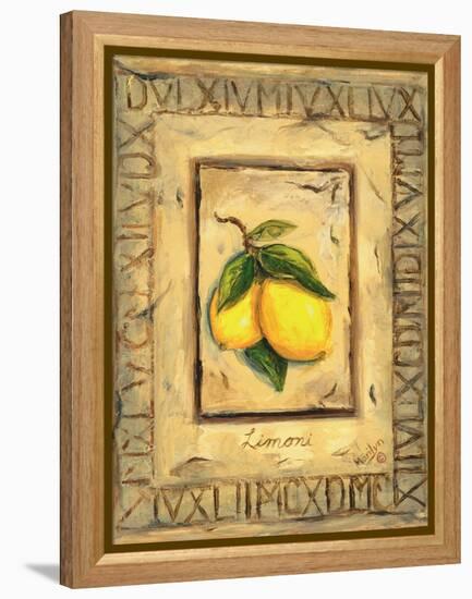 Italian Fruits Lemons-Marilyn Dunlap-Framed Stretched Canvas