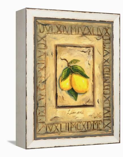 Italian Fruits Lemons-Marilyn Dunlap-Framed Stretched Canvas