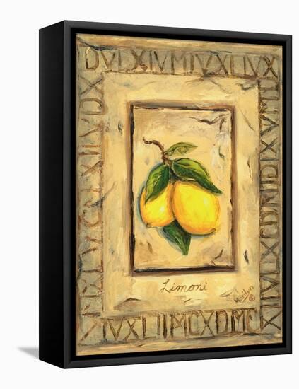 Italian Fruits Lemons-Marilyn Dunlap-Framed Stretched Canvas