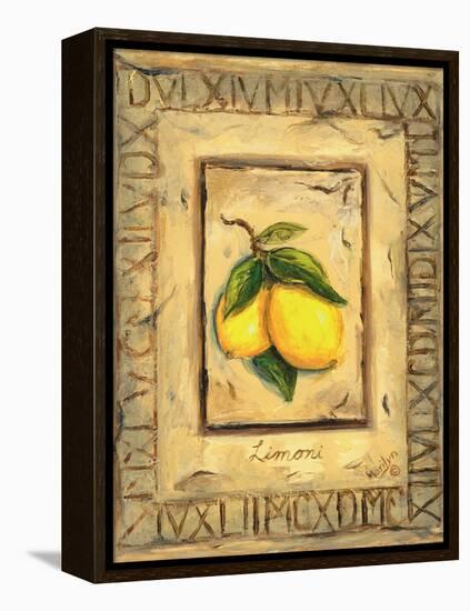 Italian Fruits Lemons-Marilyn Dunlap-Framed Stretched Canvas