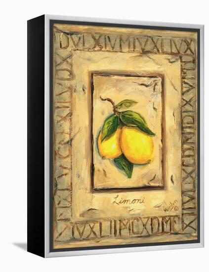 Italian Fruits Lemons-Marilyn Dunlap-Framed Stretched Canvas