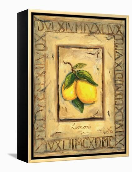 Italian Fruits Lemons-Marilyn Dunlap-Framed Stretched Canvas