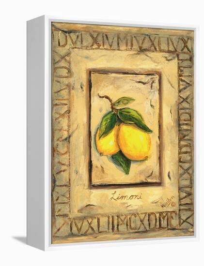 Italian Fruits Lemons-Marilyn Dunlap-Framed Stretched Canvas