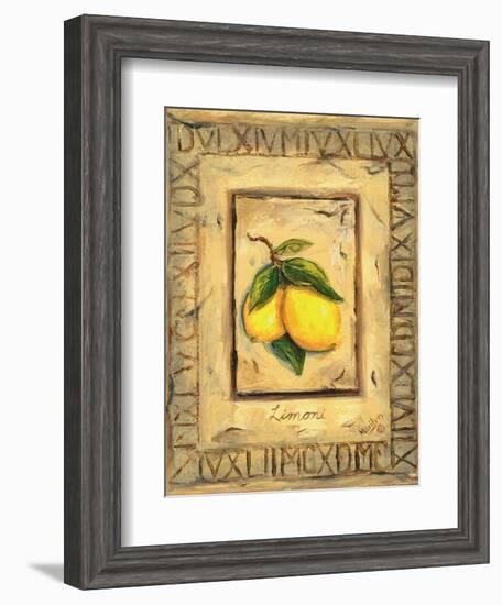 Italian Fruits Lemons-Marilyn Dunlap-Framed Art Print