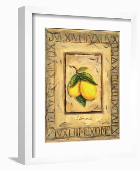 Italian Fruits Lemons-Marilyn Dunlap-Framed Art Print