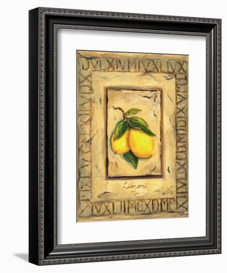 Italian Fruits Lemons-Marilyn Dunlap-Framed Art Print