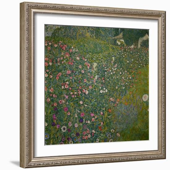 Italian garden landscape. Oil on canvas.-Gustav Klimt-Framed Giclee Print