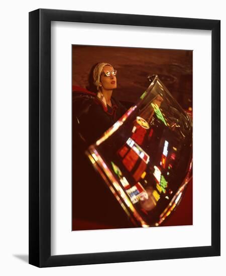 Italian Girl in Ferrari, Milan, Italy-Ralph Crane-Framed Photographic Print