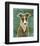 Italian Greyhound (White & Grey)-John W^ Golden-Framed Art Print