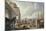 Italian Harbour (Oil on Panel)-Johannes Lingelbach-Mounted Giclee Print