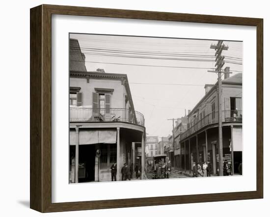 Italian Headquarters, Madison St., New Orleans, La.-null-Framed Photo