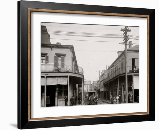 Italian Headquarters, Madison St., New Orleans, La.-null-Framed Photo