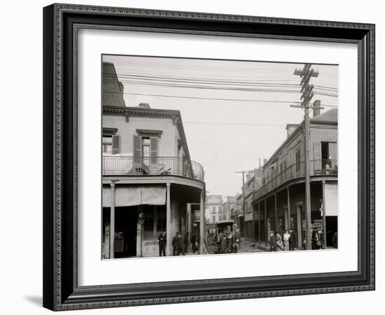 Italian Headquarters, Madison St., New Orleans, La.-null-Framed Photo