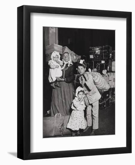 Italian Immigrants Arriving at Ellis Island, New York, 1905-Lewis Wickes Hine-Framed Giclee Print