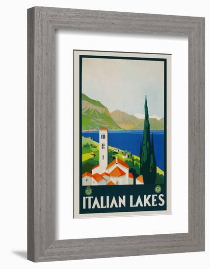 Italian Lakes-Vintage Posters-Framed Giclee Print