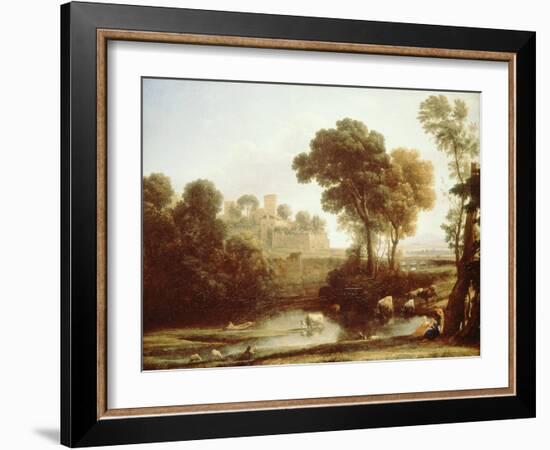 Italian Landscape, 1640-Claude Lorraine-Framed Giclee Print