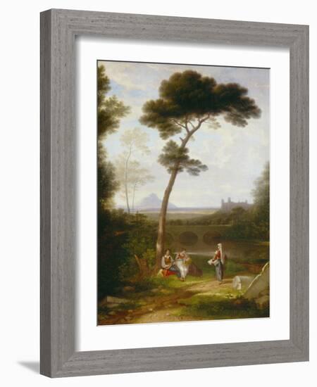 Italian Landscape, 1828-30 (Oil on Canvas)-Washington Allston-Framed Giclee Print