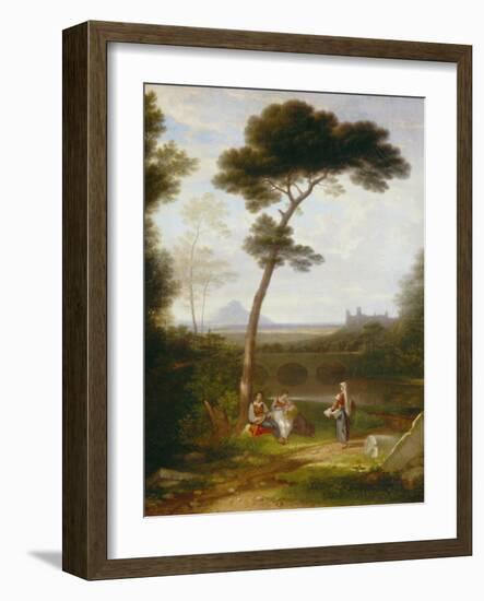 Italian Landscape, 1828-30 (Oil on Canvas)-Washington Allston-Framed Giclee Print