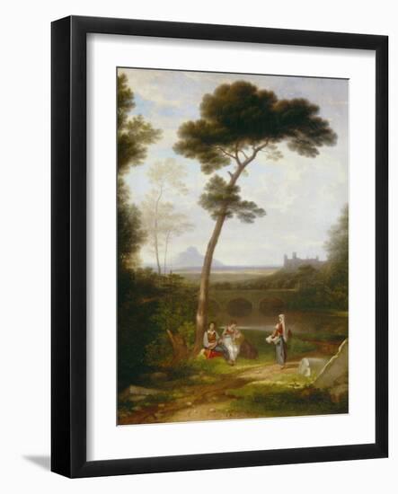 Italian Landscape, 1828-30 (Oil on Canvas)-Washington Allston-Framed Giclee Print