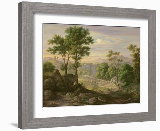 Italian Landscape, 1845-Joachim Faber-Framed Giclee Print