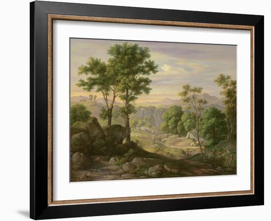 Italian Landscape, 1845-Joachim Faber-Framed Giclee Print