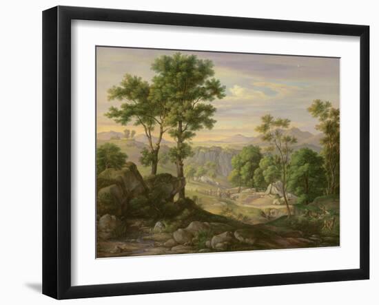 Italian Landscape, 1845-Joachim Faber-Framed Giclee Print