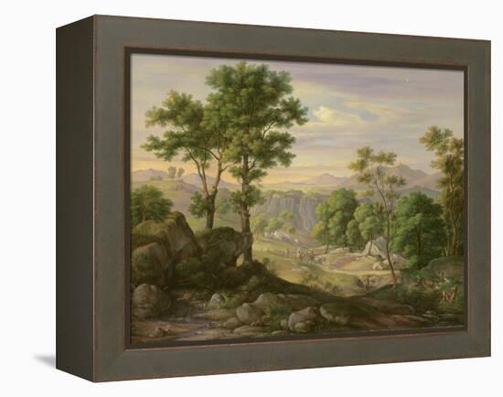 Italian Landscape, 1845-Joachim Faber-Framed Premier Image Canvas