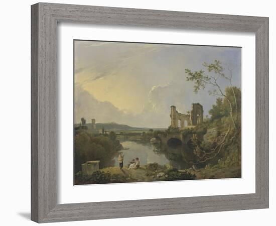 Italian Landscape (Morning), C.1760-65-Richard Wilson-Framed Giclee Print