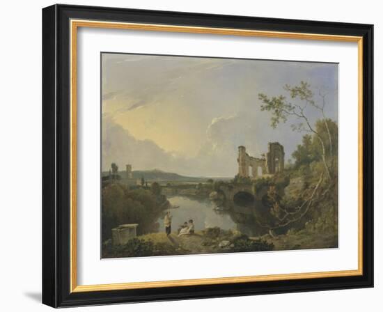 Italian Landscape (Morning), C.1760-65-Richard Wilson-Framed Giclee Print